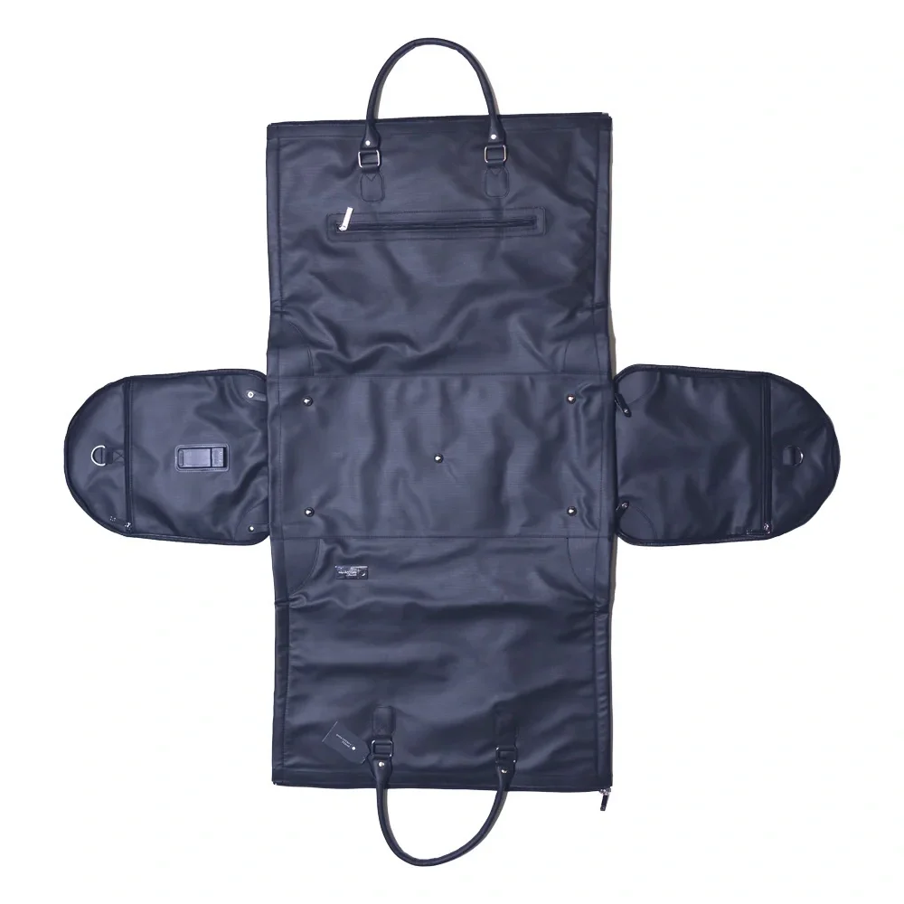 Navy Travel Duffel Bag with Shoulder Strap - collapsible (garment bag inside)